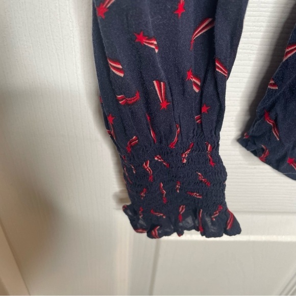 Boden Kara Navy Shooting Stars Novelty Print Top Patriotic Festive 4th of July 2 - Picture 8 of 12